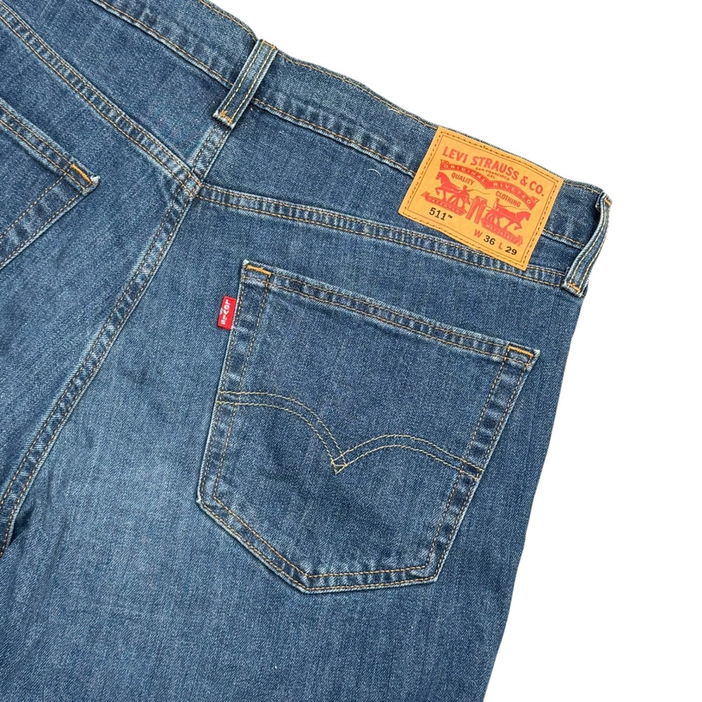 Levi 511 Slim Fit Jeans Mens 36x29 Blue Denim PC9-04511-1163